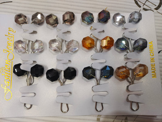 Crystal Clear Drop Pin | Premium Dome-Head Loop Pins