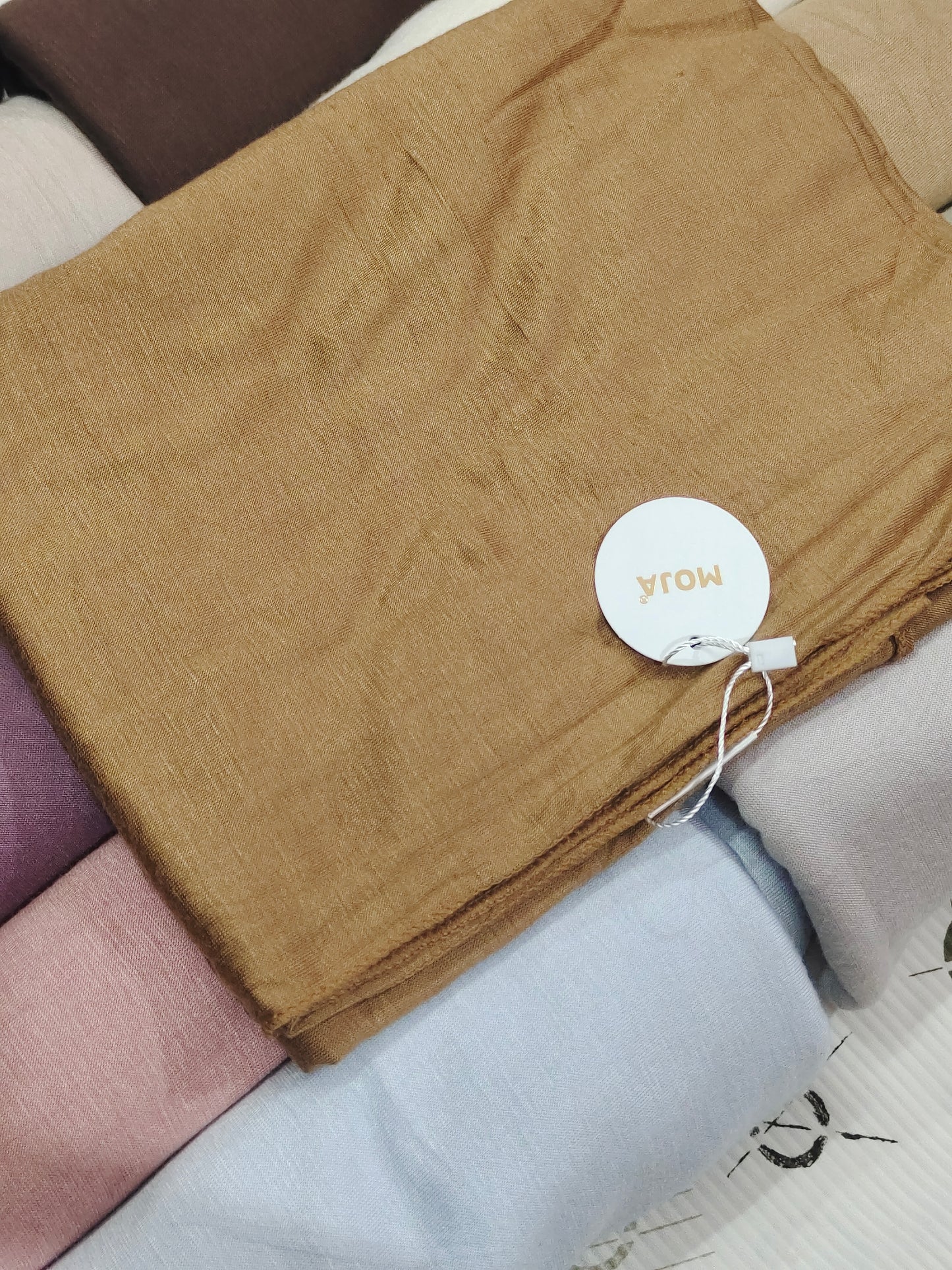 MOJA Turkey Jersey Hijab – Golden Camel | 186 × 75 cm (1.86 m)