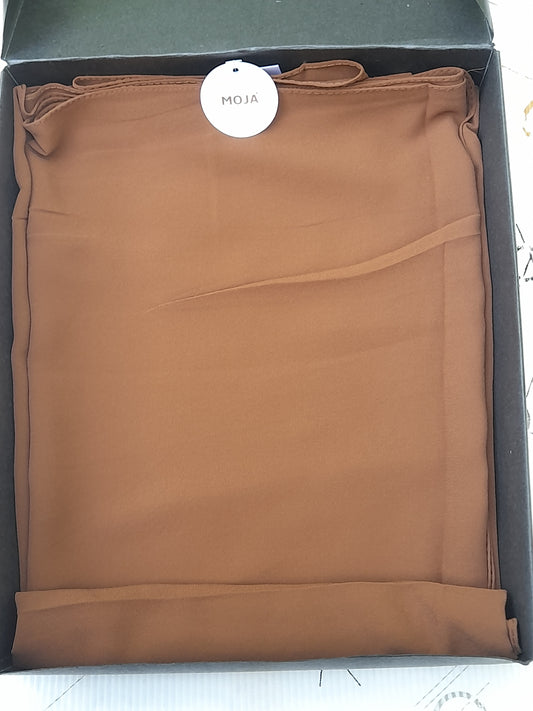 Moja Georgette/Chiffon Hijab – Chocolat | Lightweight, Flowing & Elegant
