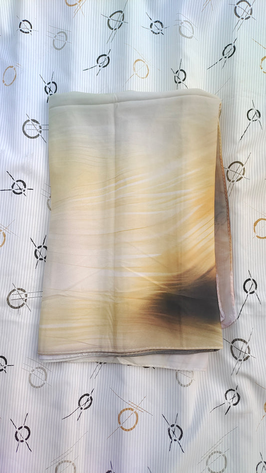 Golden Hour – Malaysian Printed Heavy Chiffon Hijab (2m)