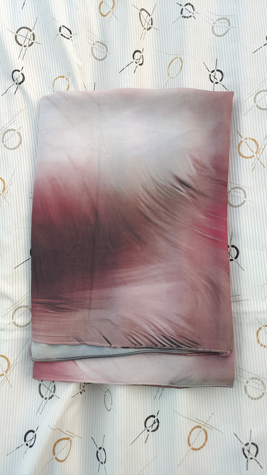 Blush Rose – Malaysian Printed Heavy Chiffon Hijab (2m)