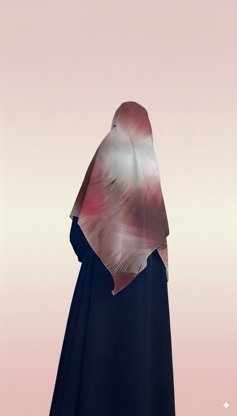 Blush Rose – Malaysian Printed Heavy Chiffon Hijab (2m)