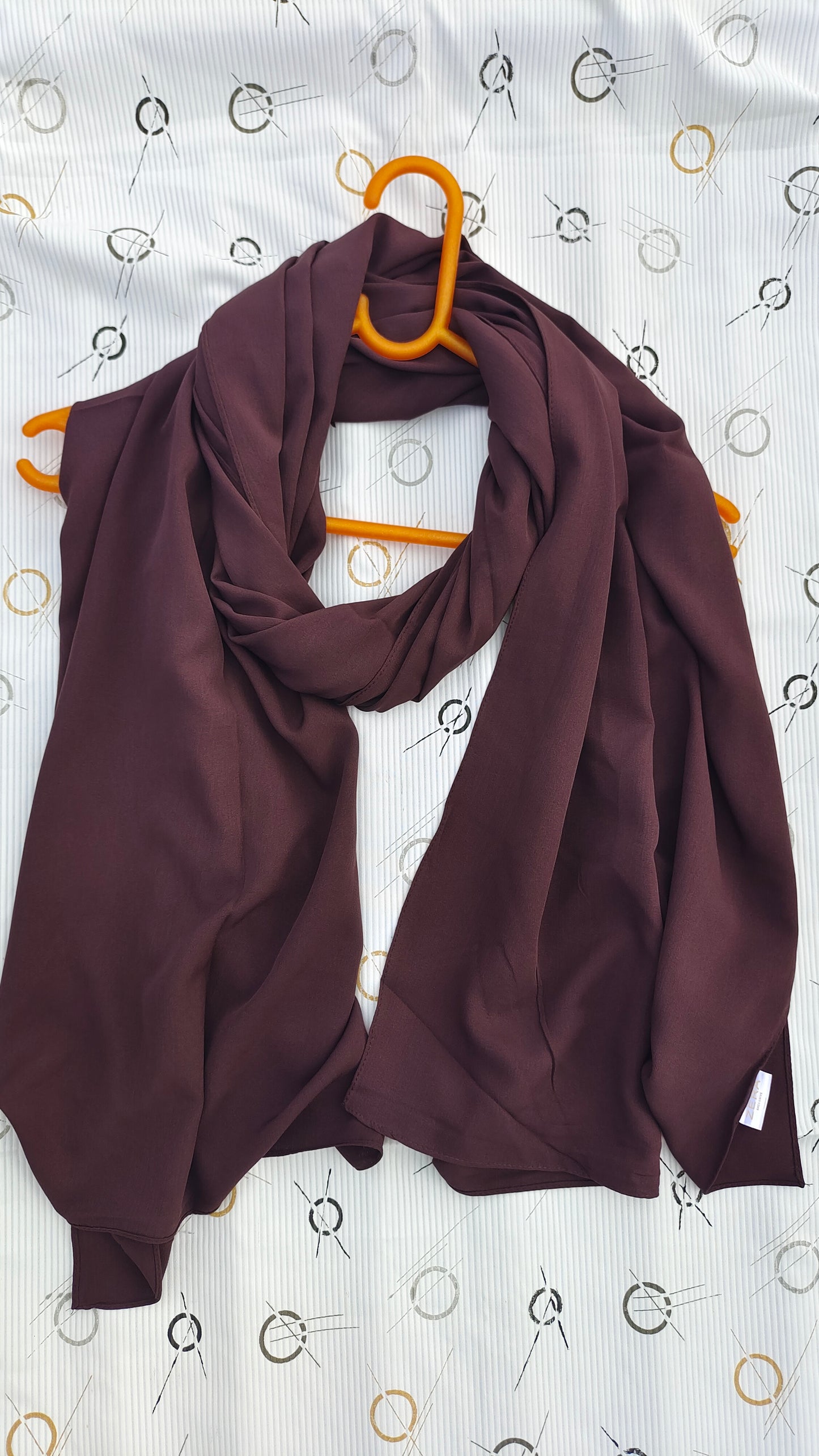 Zera Stretch Cotton Hijab – Maroon Brown (2m)