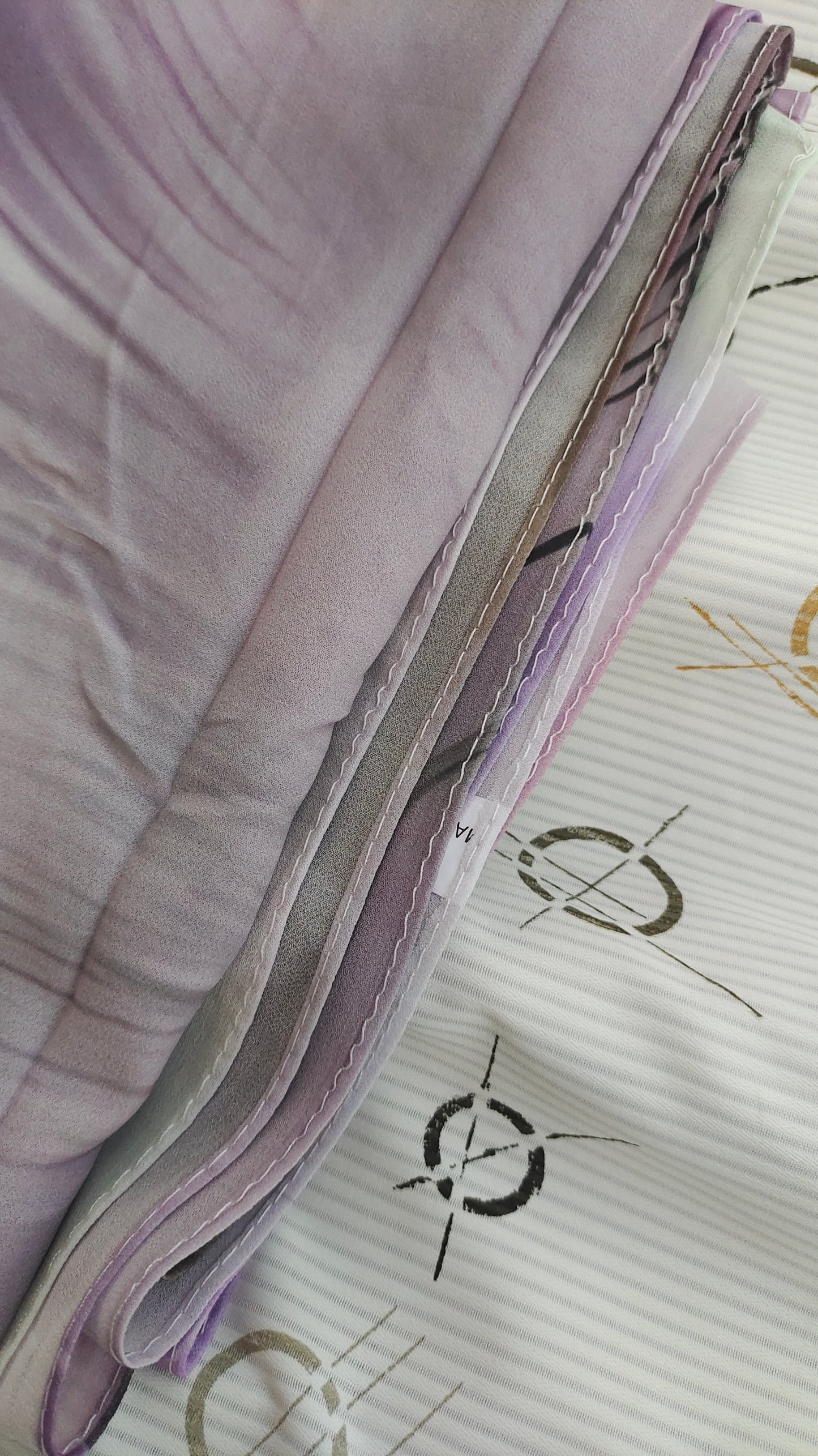 Violet Bloom – Malaysian Printed Heavy Chiffon Hijab (2m)