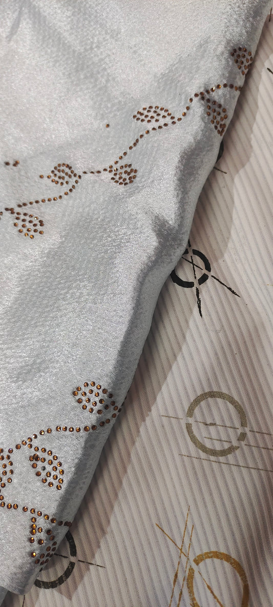 Concept Bubble Satin DMC Hijab ~ Silver Mist | Soft Satin with Elegant Fall