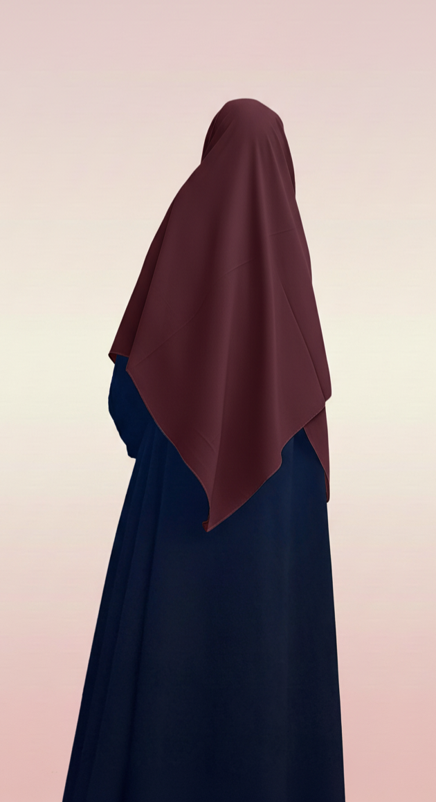 Zera Stretch Cotton Hijab – Maroon Brown (2m)