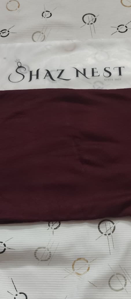 Moja Turkey Jersey Hijab – Burgundy Wine | 186 × 75 cm (1.86 m)