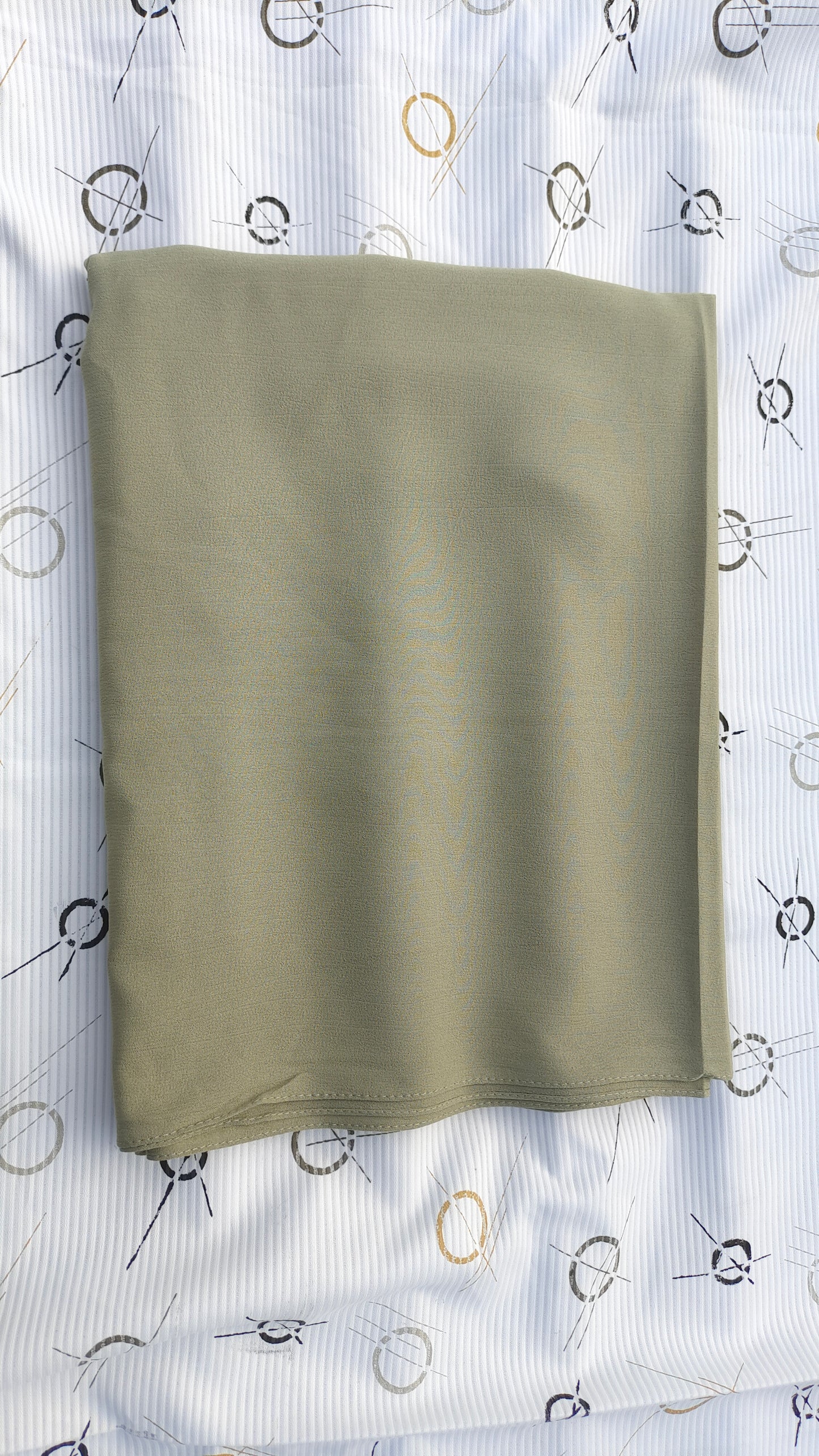 Zera Stretch Cotton Hijab – Olive Green (2m)