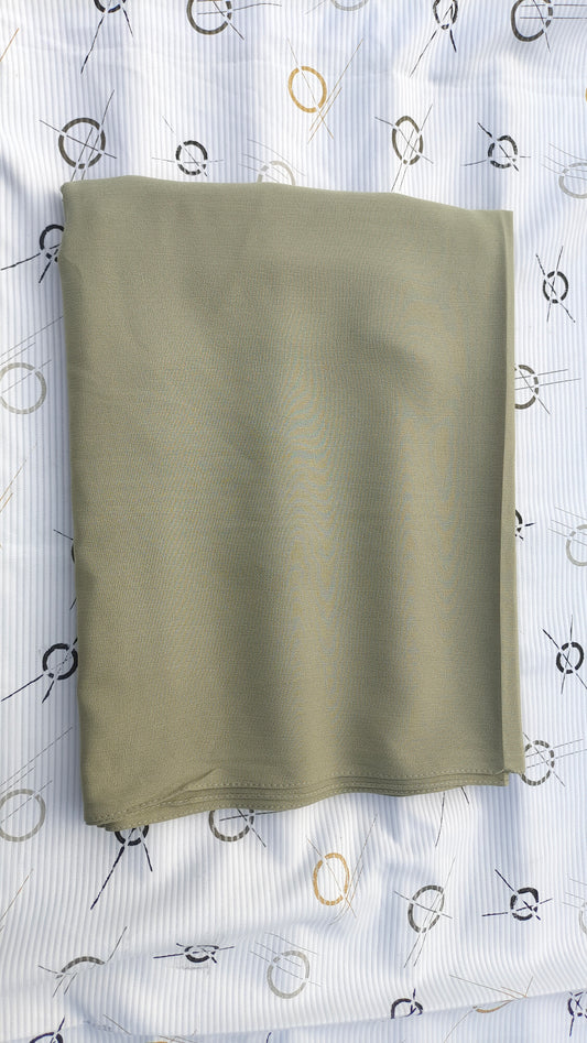 Zera Stretch Cotton Hijab – Olive Green (2m)
