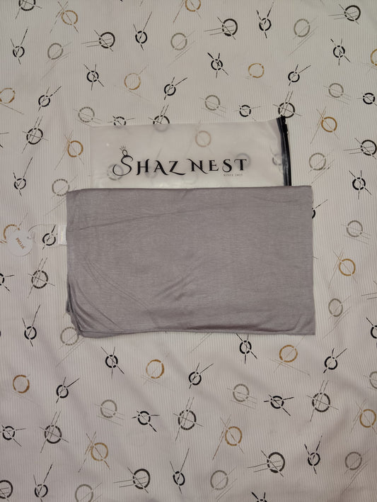 Moja Turkey Jersey Hijab – Pearl Grey | 186 × 75 cm (1.86 m)