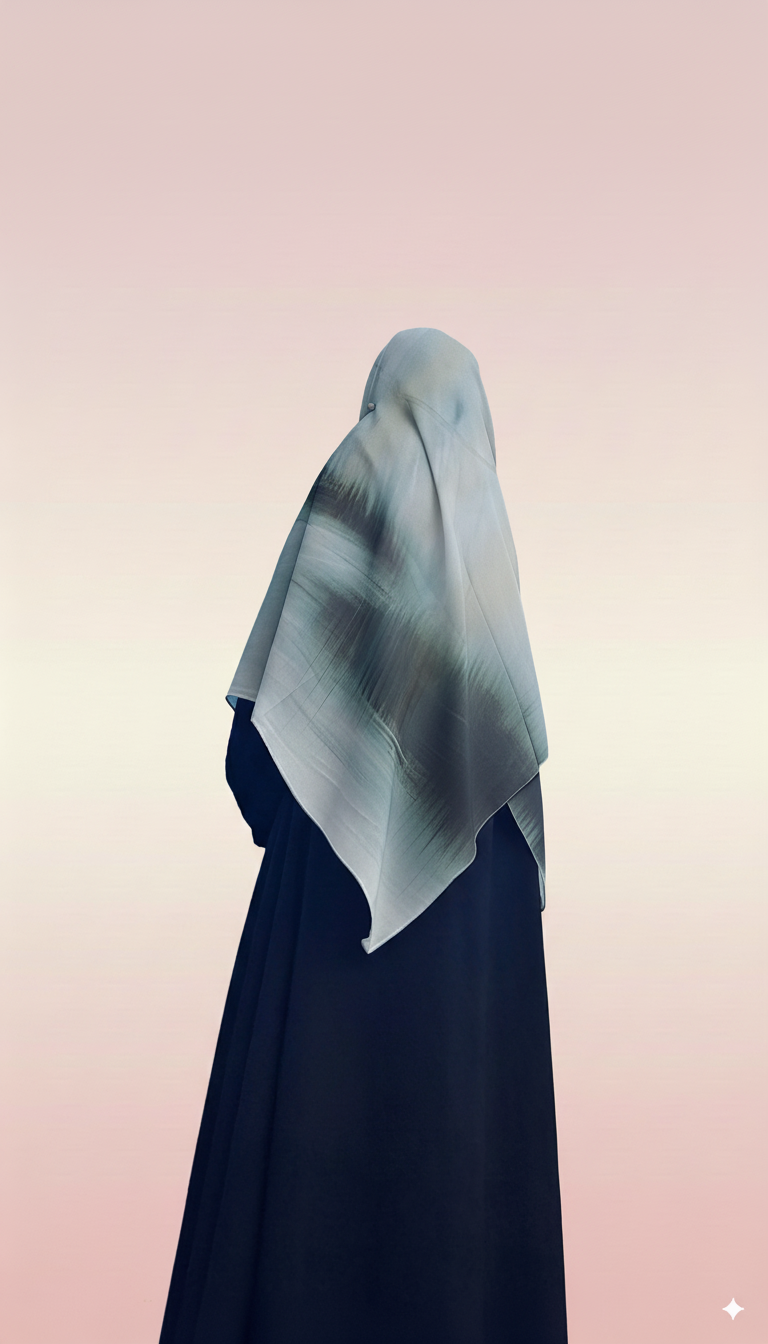 Misty Green – Malaysian Printed Heavy Chiffon Hijab (2m)