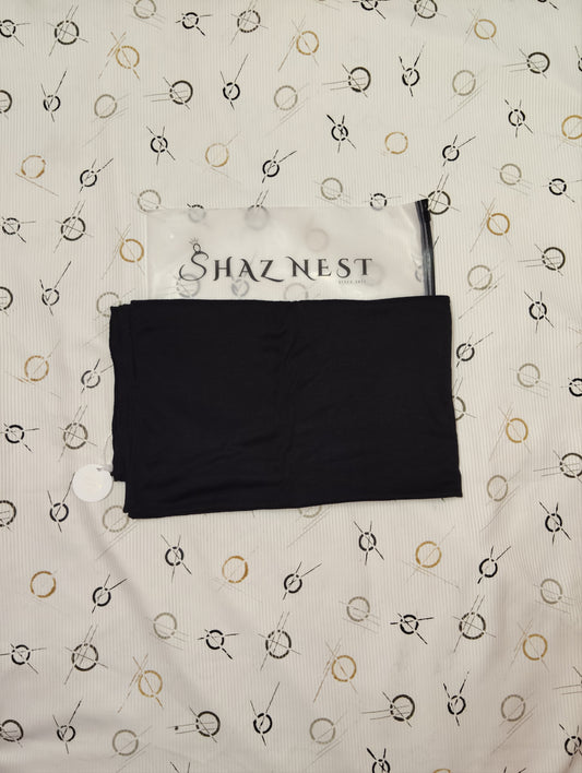 Moja Turkey Jersey Hijab – Jet Black | Soft Stretch Premium Hijab