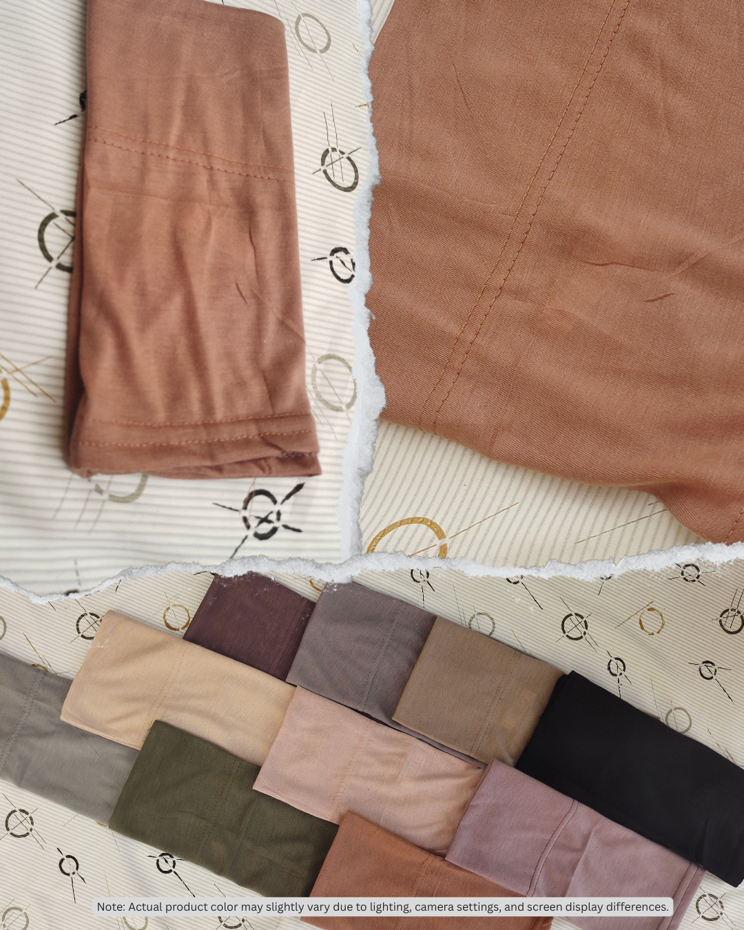 Premium Stretch Tube Hijab Cap – Free Size | Warm Terracotta Nude