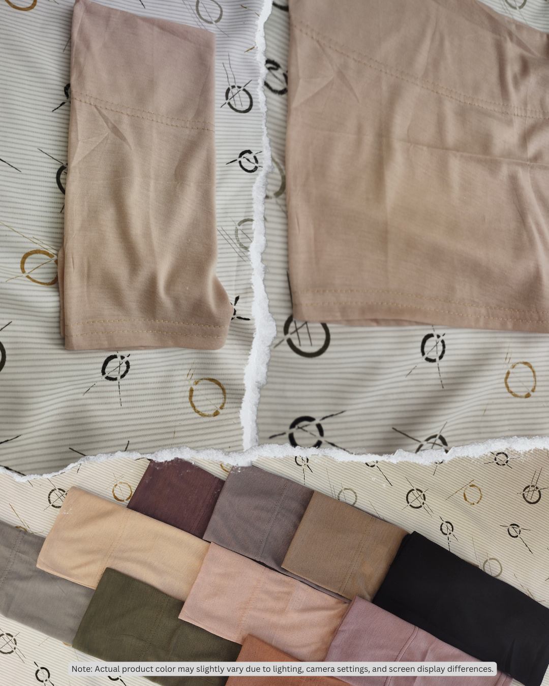 Premium Stretch Tube Hijab Cap – Free Size | Light Cream Beige