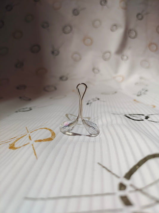 Clear Ice Drop Pin | Premium Flat-Head Loop Pins