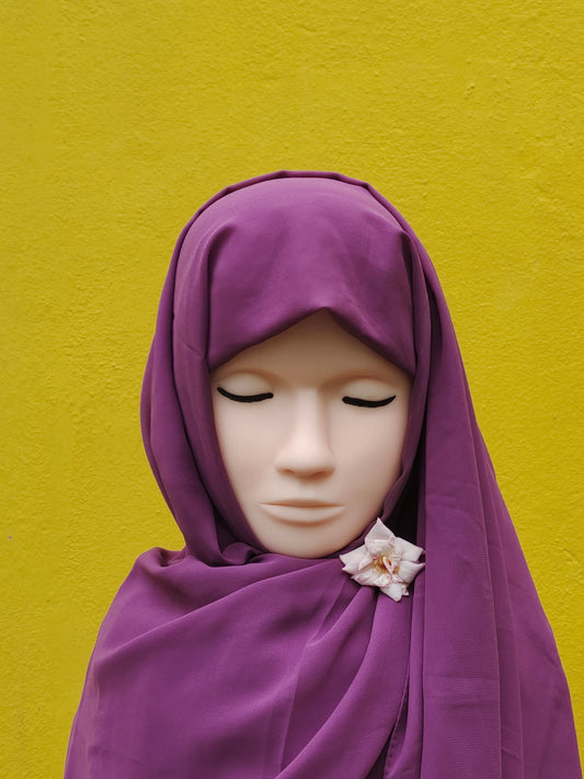 Rose Plum | UAE Quality Heavy Chiffon Hijab