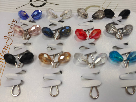 Clear Ice Drop Pin | Premium Flat-Head Loop Pins