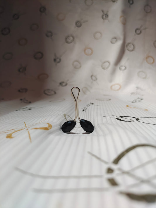 Jet Black Drop Pin | Premium Flat-Head Loop Pins