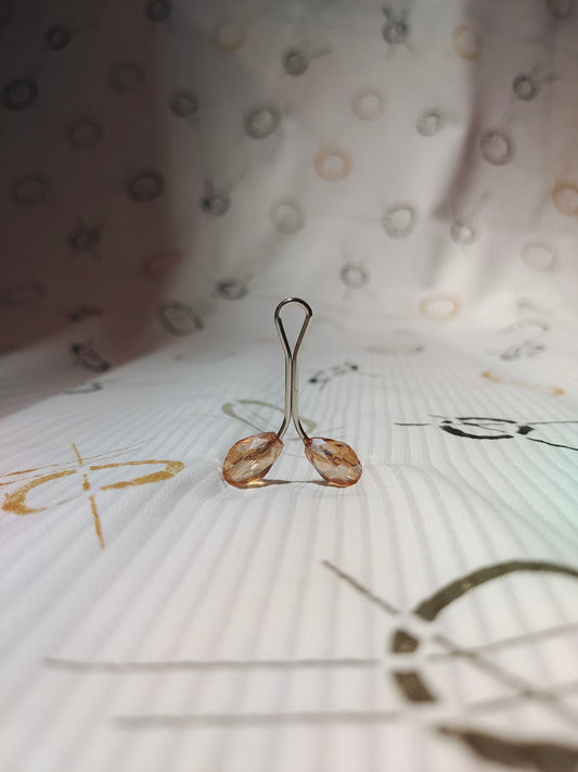 Golden Amber Drop | Premium Flat-Head Loop Pins