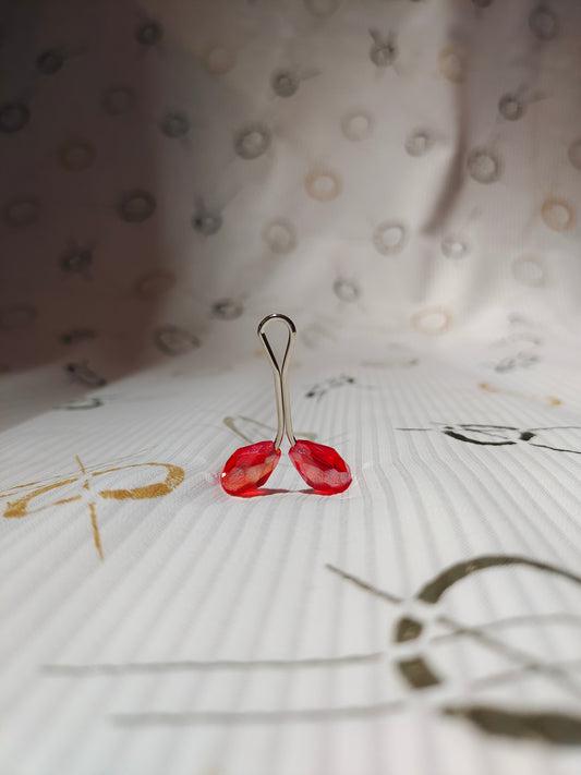 Ruby Red Drop Pin | Premium Flat-Head Loop Pins