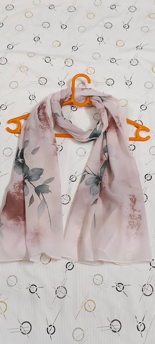 Heavy Chiffon Pashmina – Mocha Grey Petal