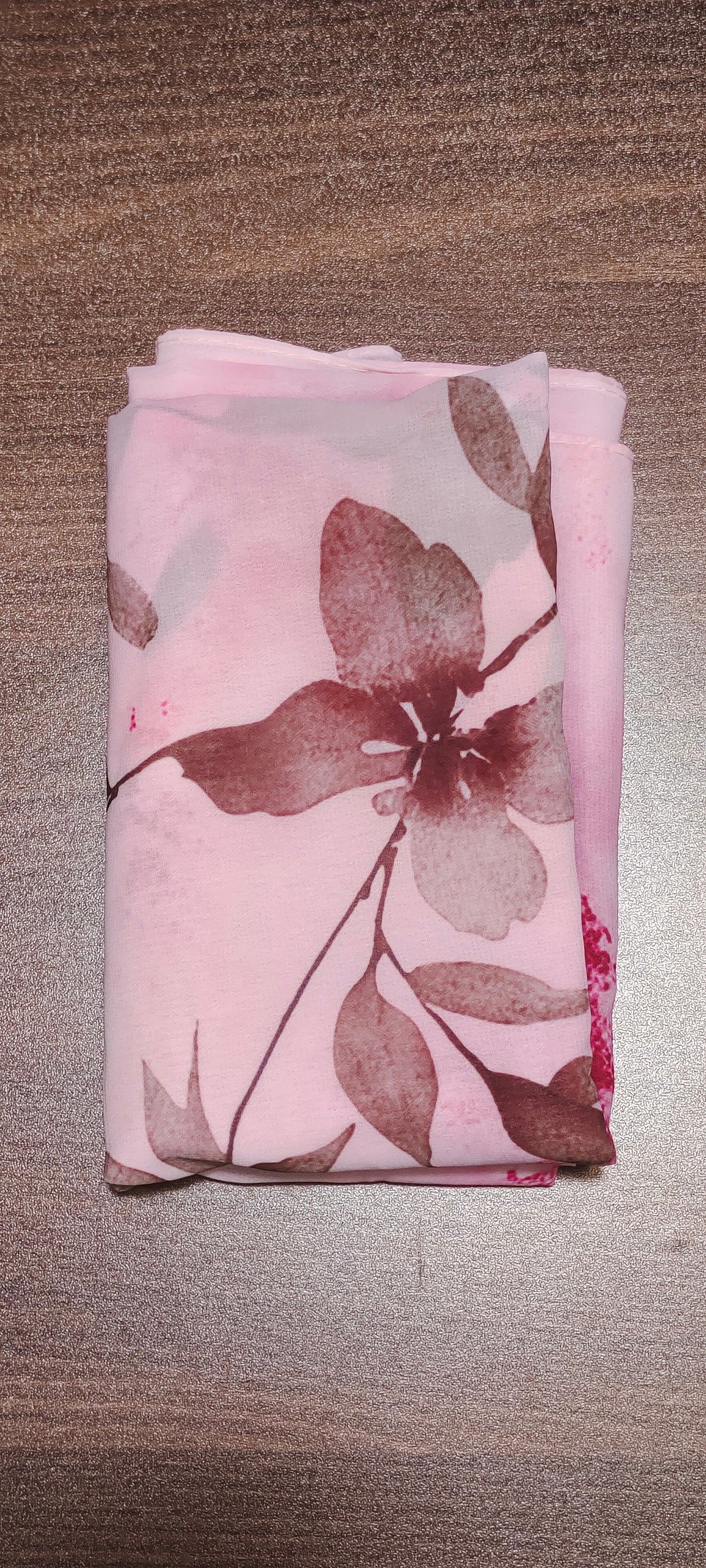 Heavy Chiffon Pashmina – Blush Rose Bloom