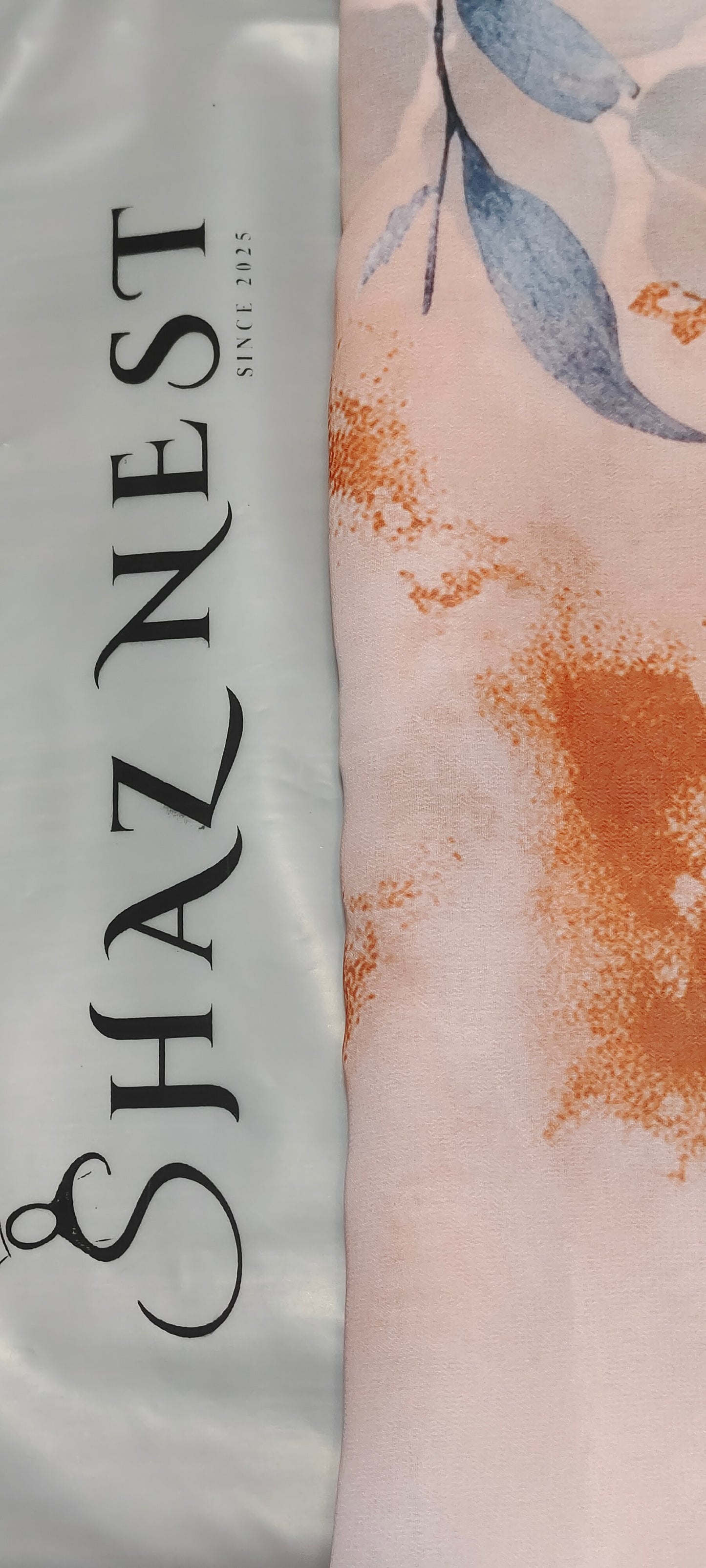 Heavy Chiffon Pashmina – Peach Amber Mist