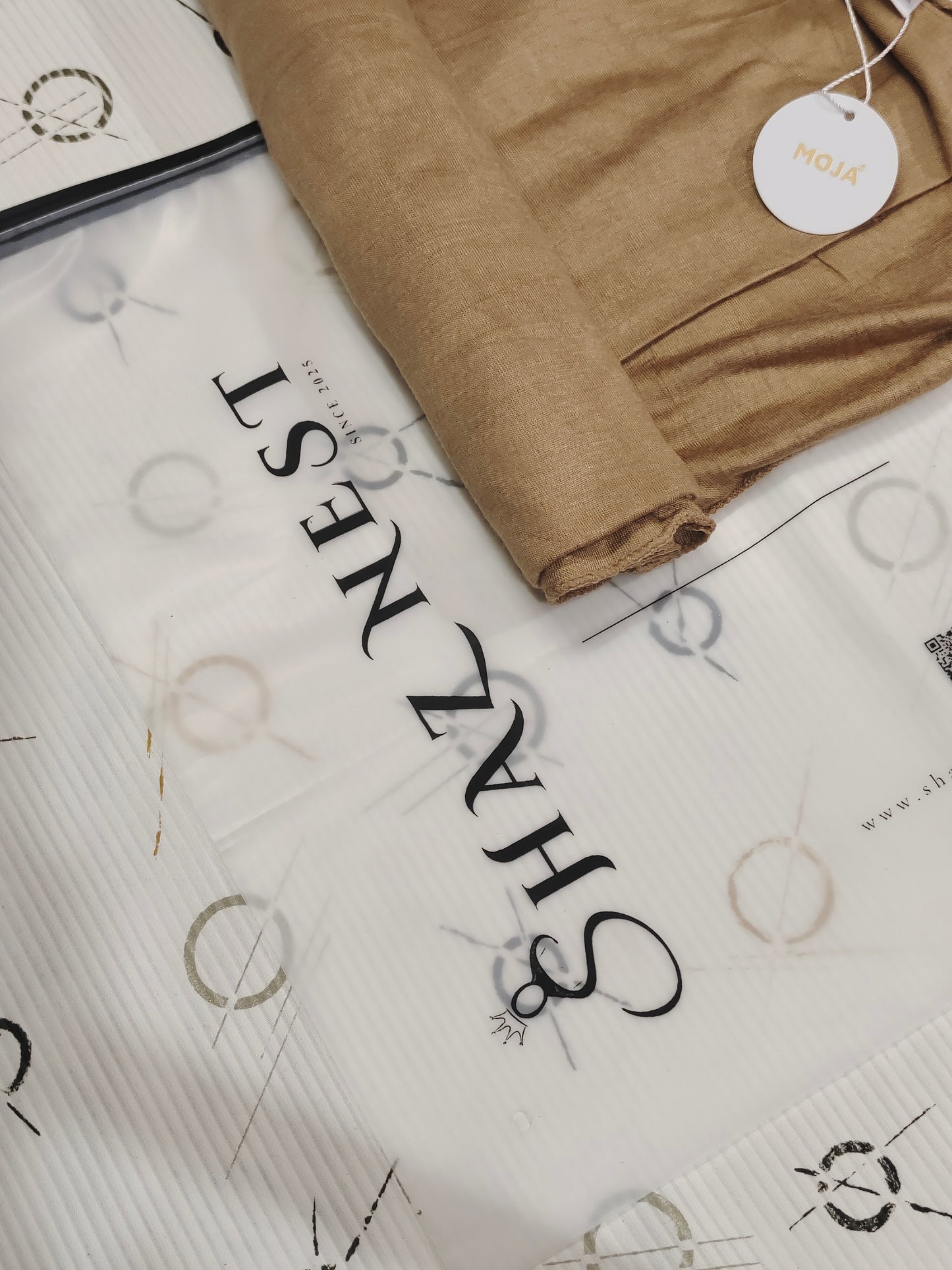 MOJA Turkey Jersey Hijab – Caramel Tan | 186 × 75 cm (1.86 m)