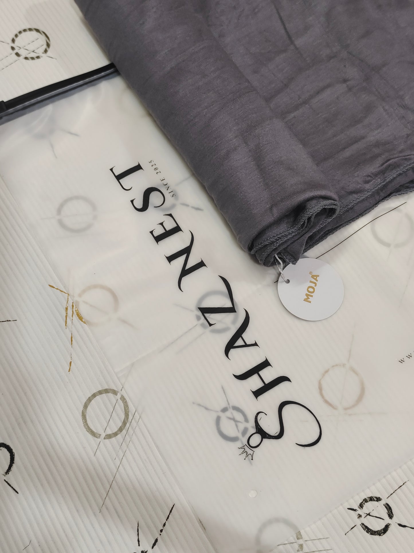 MOJA Turkey Jersey Hijab – Steel Grey | 186 × 75 cm (1.86 m)