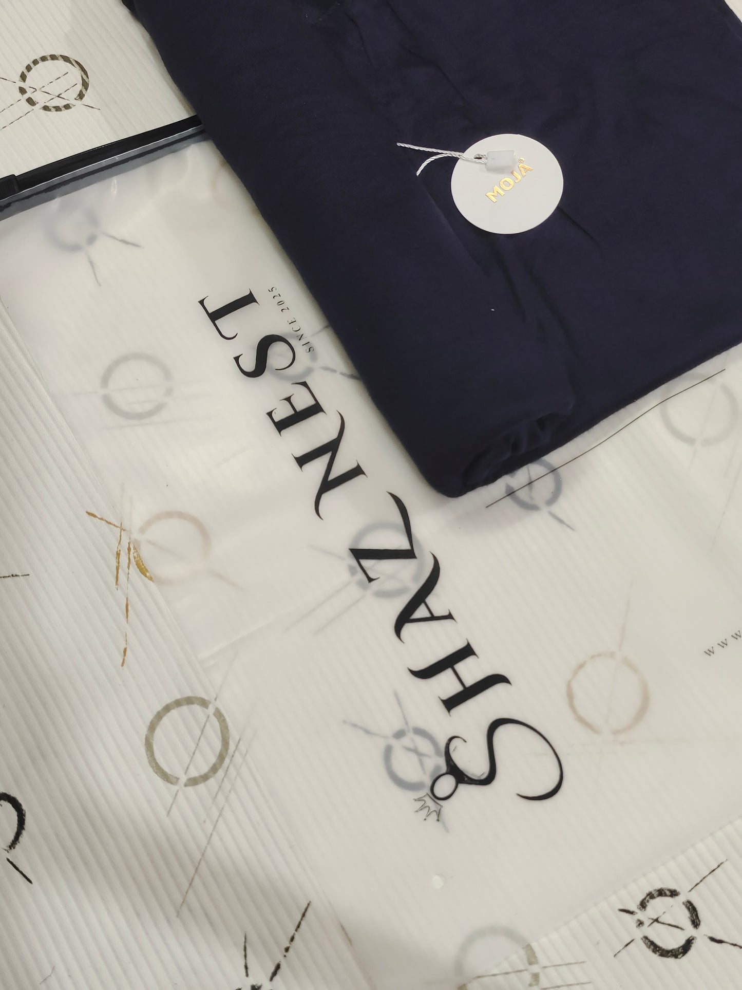 MOJA Turkey Jersey Hijab – Deep Navy | 186 × 75 cm (1.86 m)