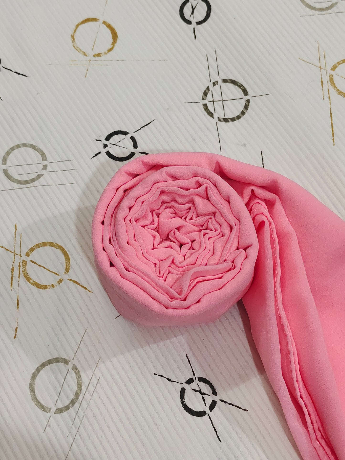 Premium Regular Heavy Chiffon ~ Soft Rose Pink | Lightweight