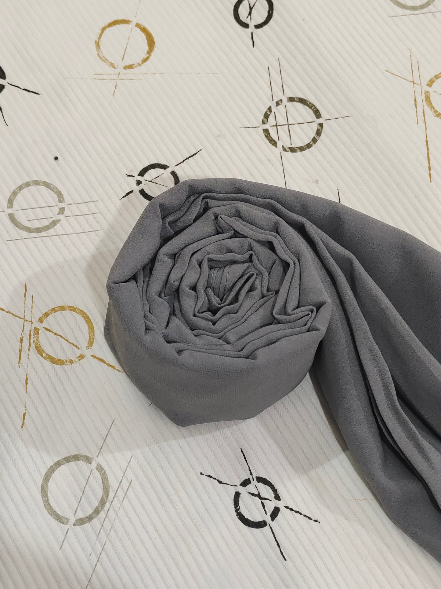 Premium Regular Heavy Chiffon ~ Silver Ash Grey | Lightweight