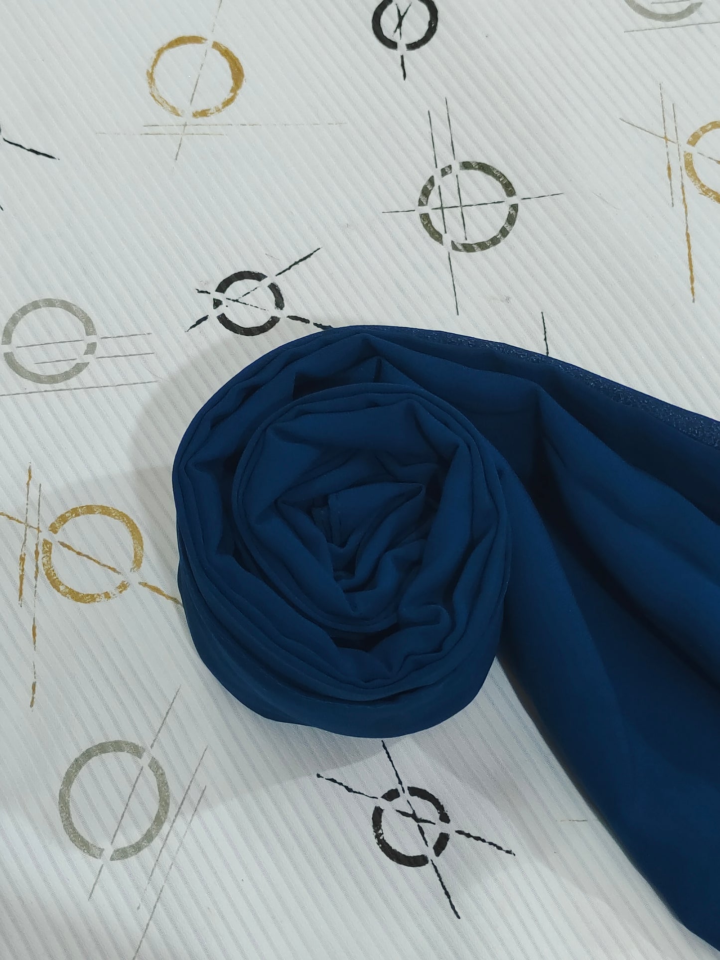 Premium Regular Heavy Chiffon ~ Deep Muted Navy | Lightweight