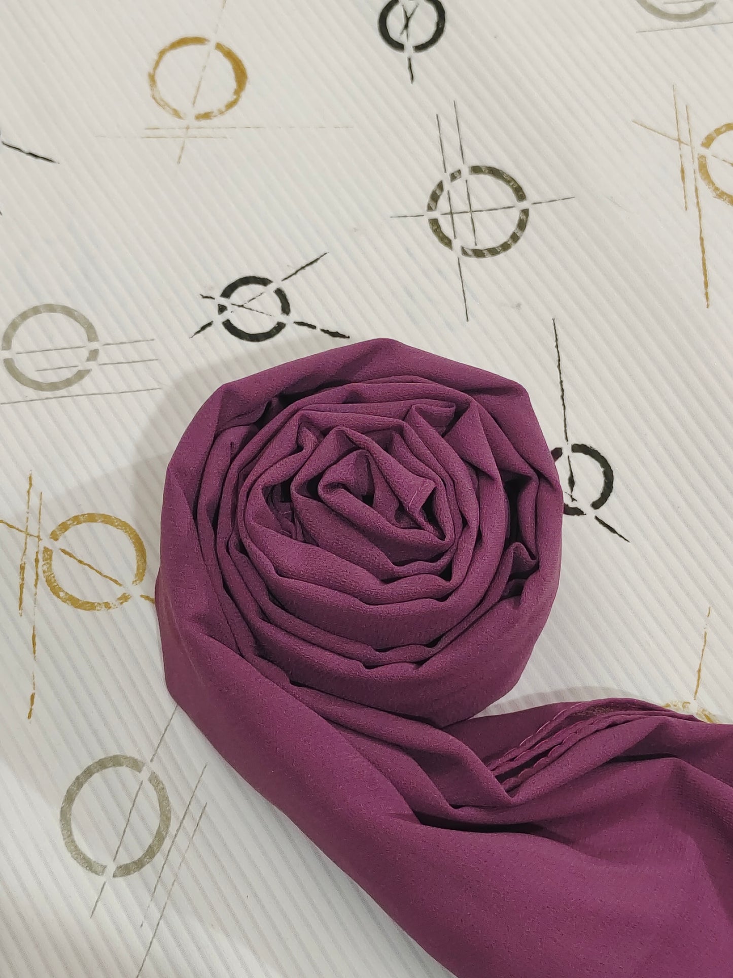 Premium Regular Heavy Chiffon ~ Dusty Rosewood Mauve | Lightweight