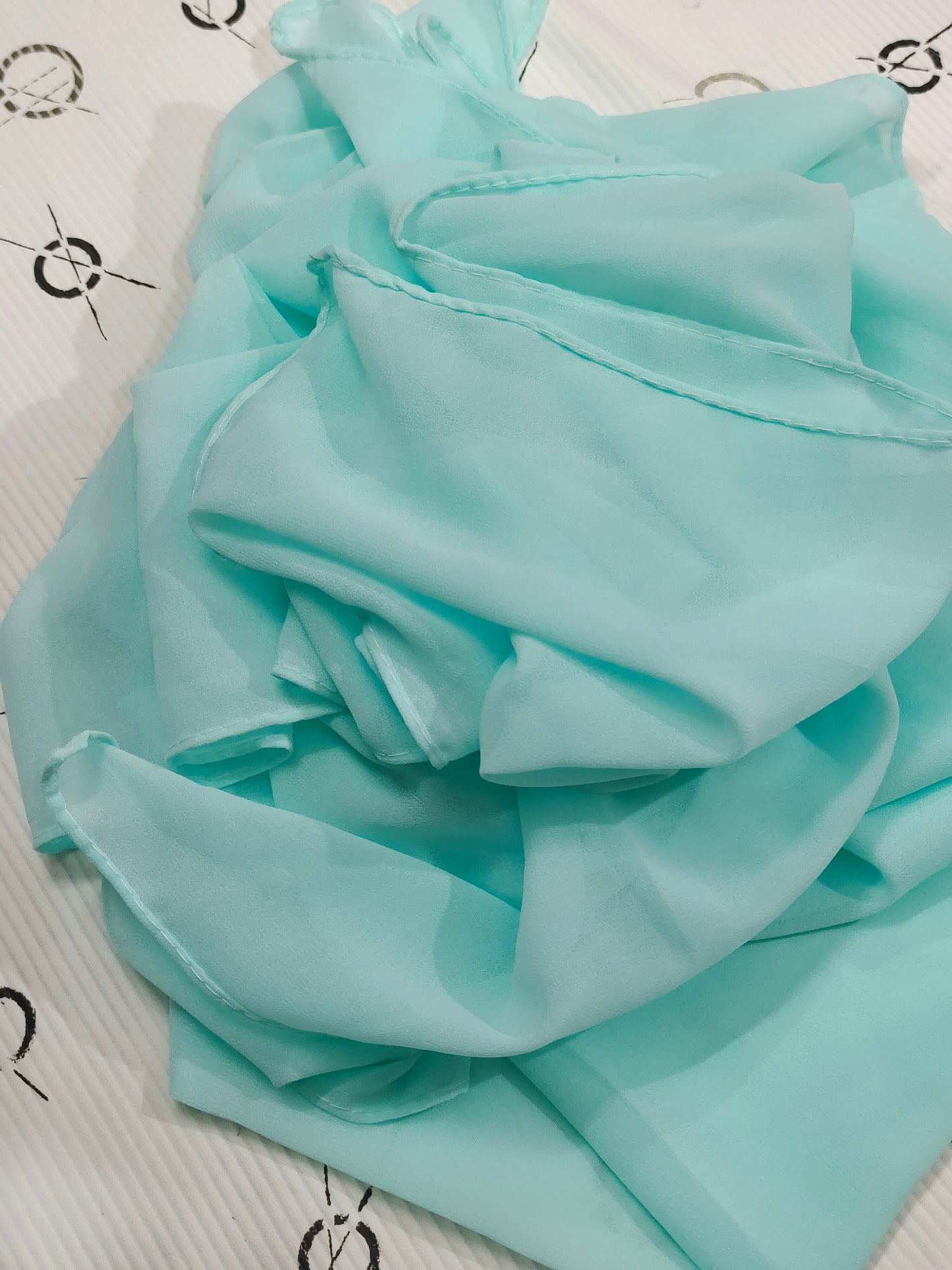 Premium Regular Heavy Chiffon ~ Mint Aqua | Lightweight