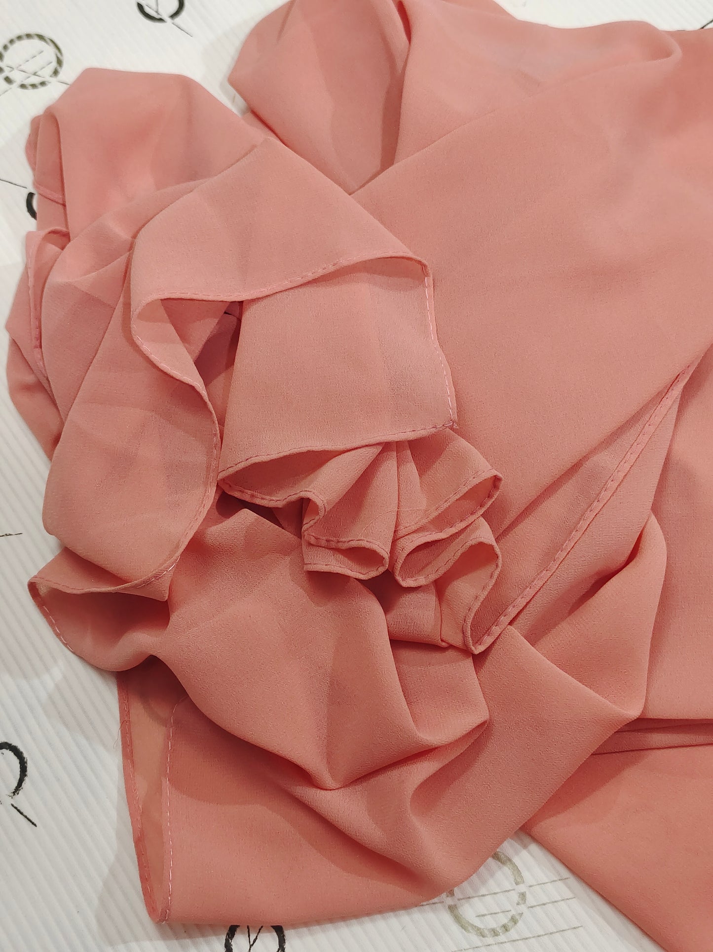 Premium Regular Heavy Chiffon ~ Peach Blush  | Lightweight