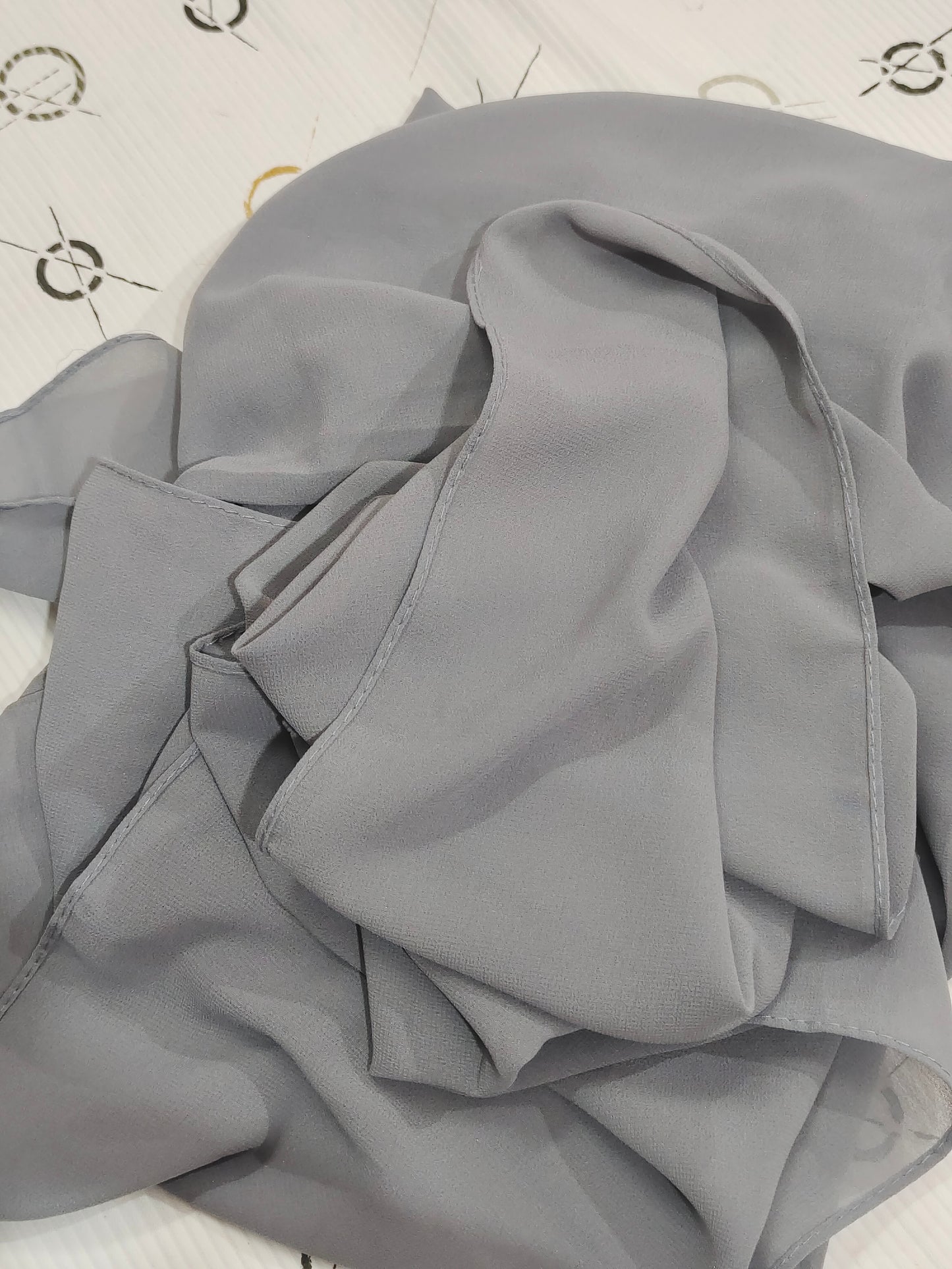 Premium Regular Heavy Chiffon ~ Silver Ash Grey | Lightweight