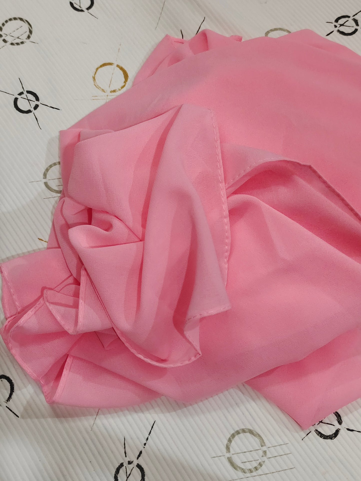 Premium Regular Heavy Chiffon ~ Soft Rose Pink | Lightweight