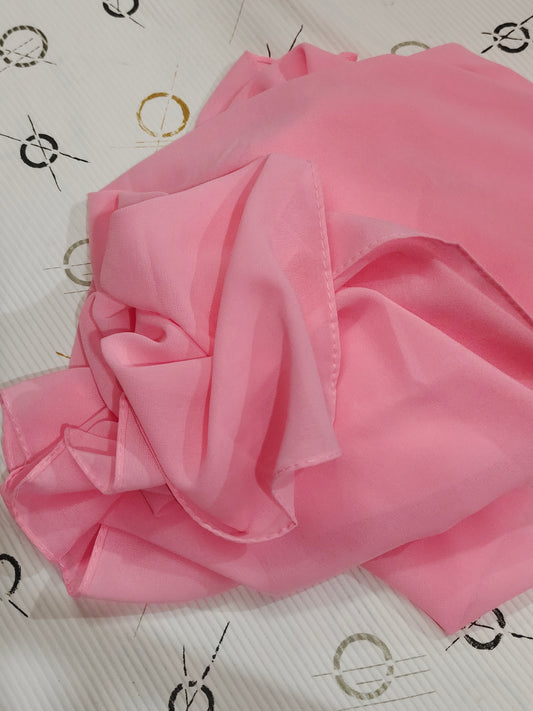 Premium Regular Heavy Chiffon ~ Soft Rose Pink | Lightweight