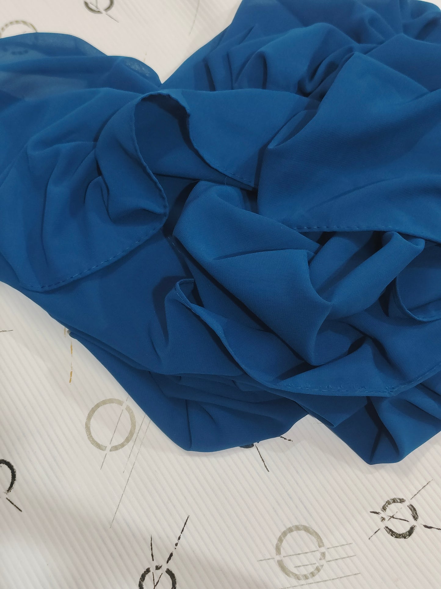 Premium Regular Heavy Chiffon ~ Deep Muted Navy | Lightweight