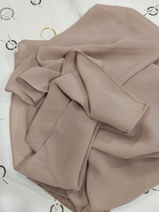 Premium Regular Heavy Chiffon ~ Mocha Veil Beige | Lightweight