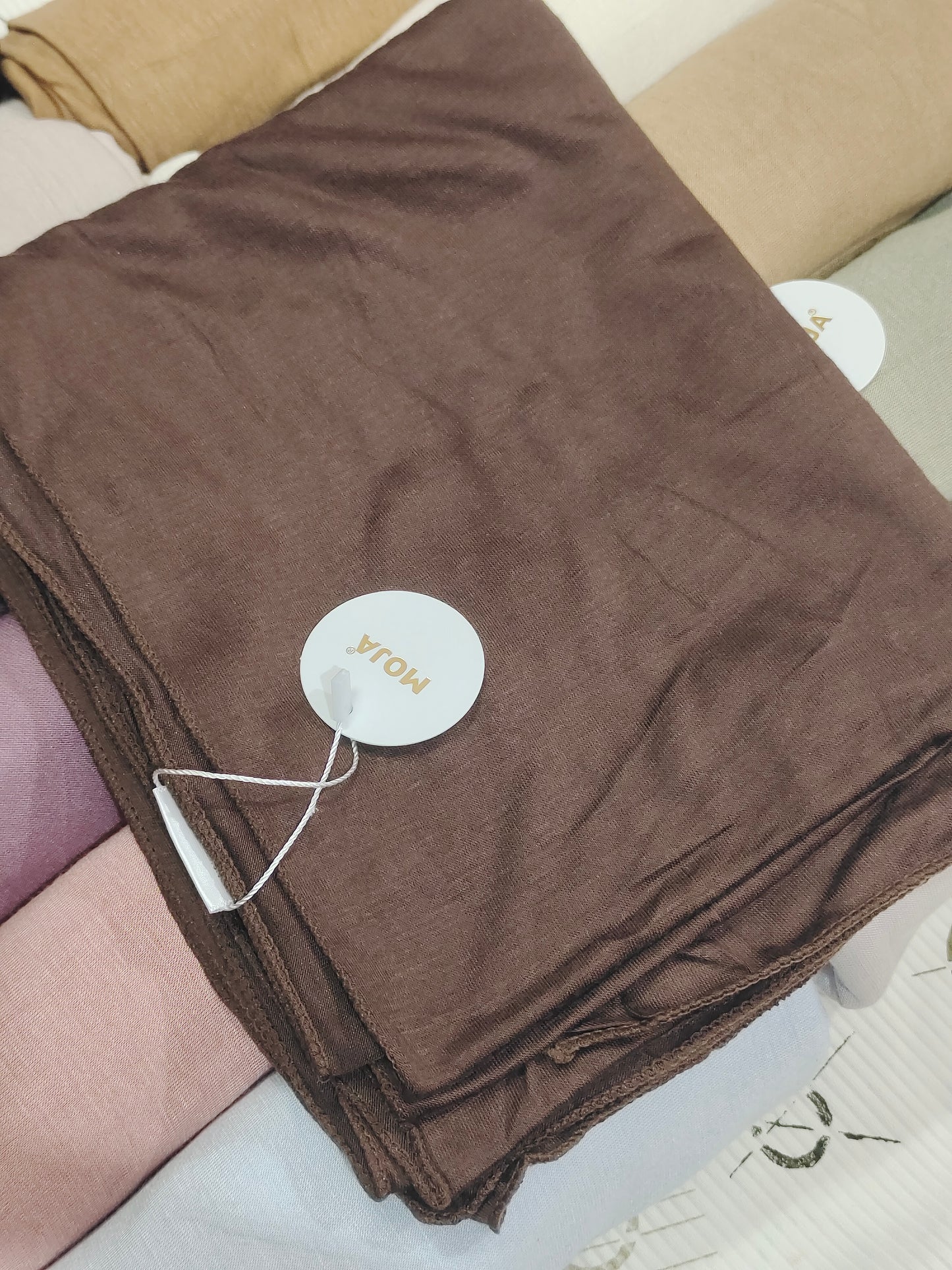 MOJA Turkey Jersey Hijab – Cocoa Mocha | 186 × 75 cm (1.86 m)