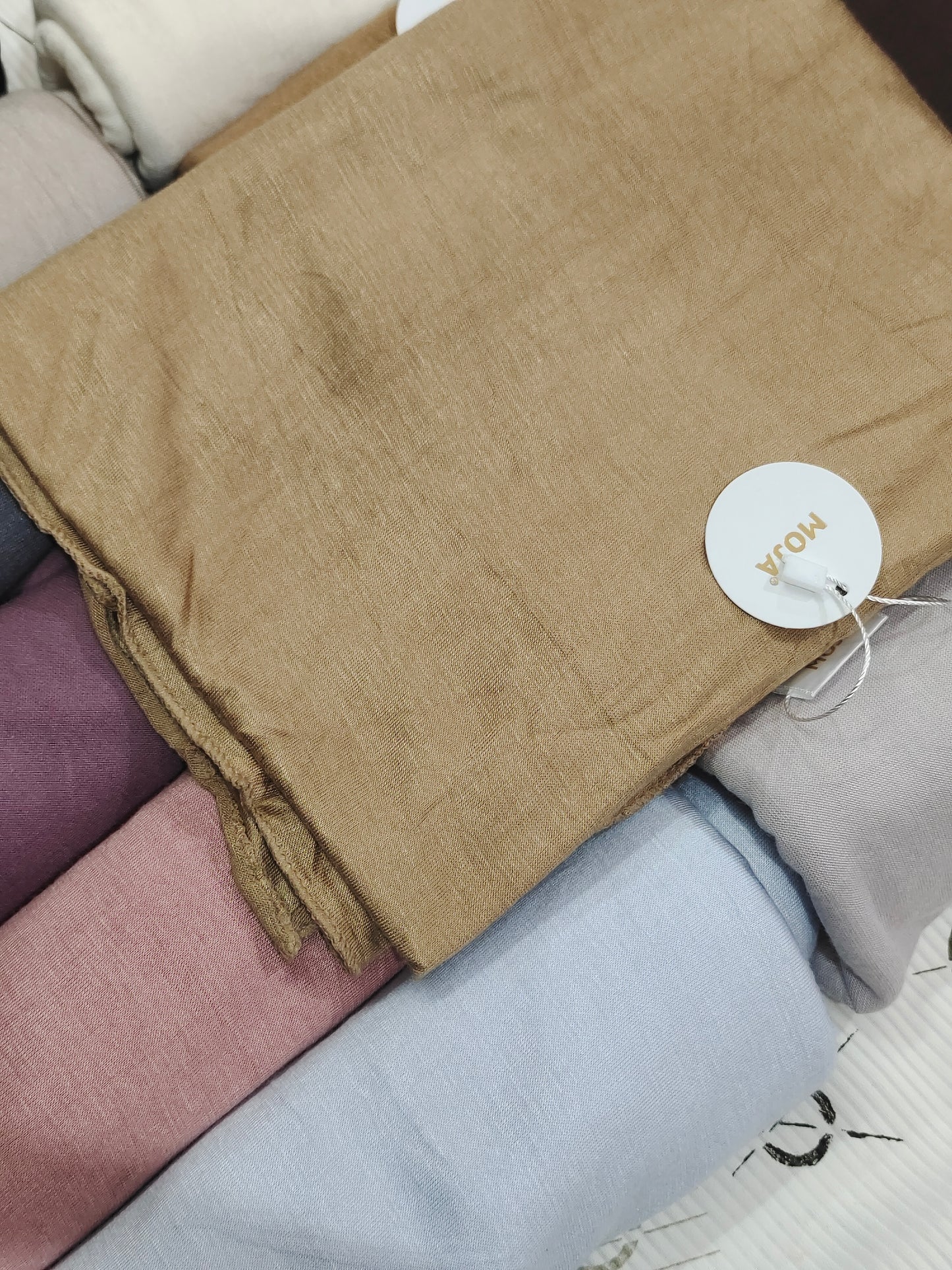 MOJA Turkey Jersey Hijab – Caramel Tan | 186 × 75 cm (1.86 m)