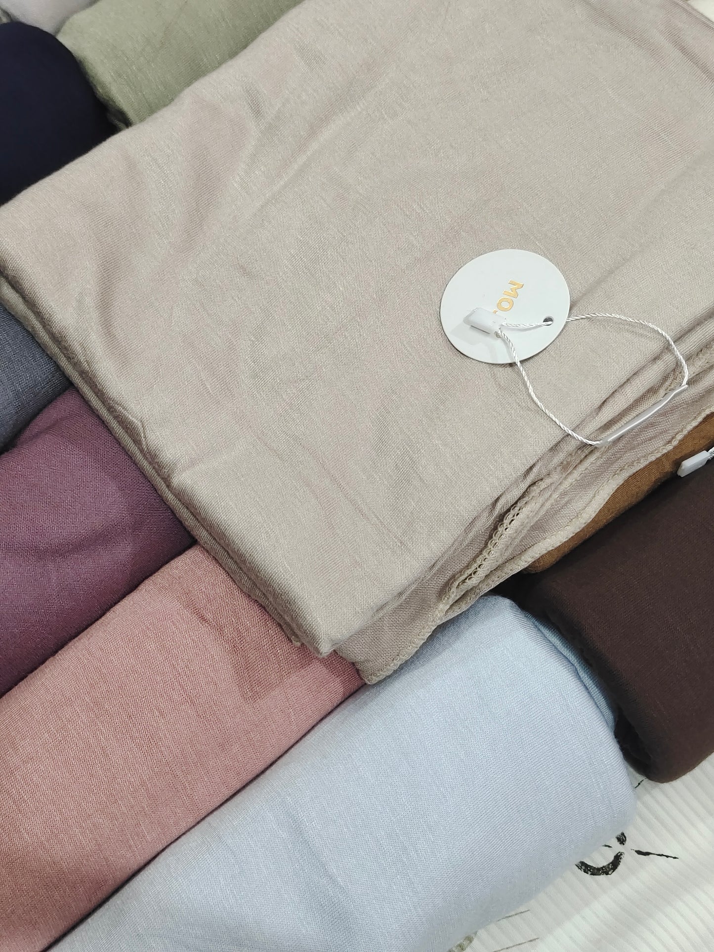 MOJA Turkey Jersey Hijab – Warm Taupe | 186 × 75 cm (1.86 m)