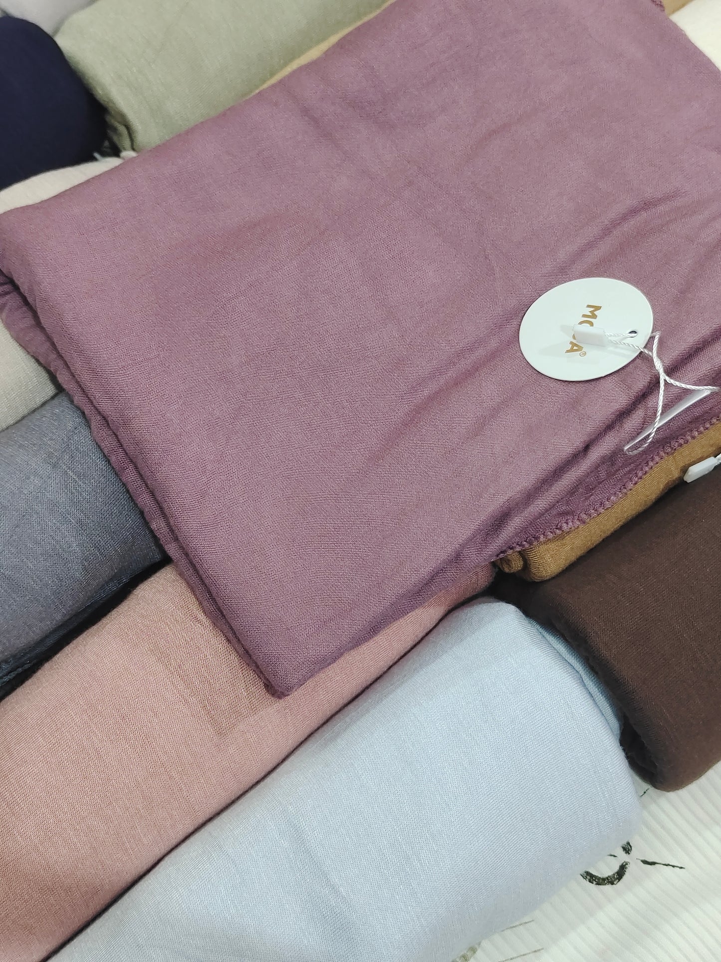 MOJA Turkey Jersey Hijab – Mauve Blush | 186 × 75 cm (1.86 m)