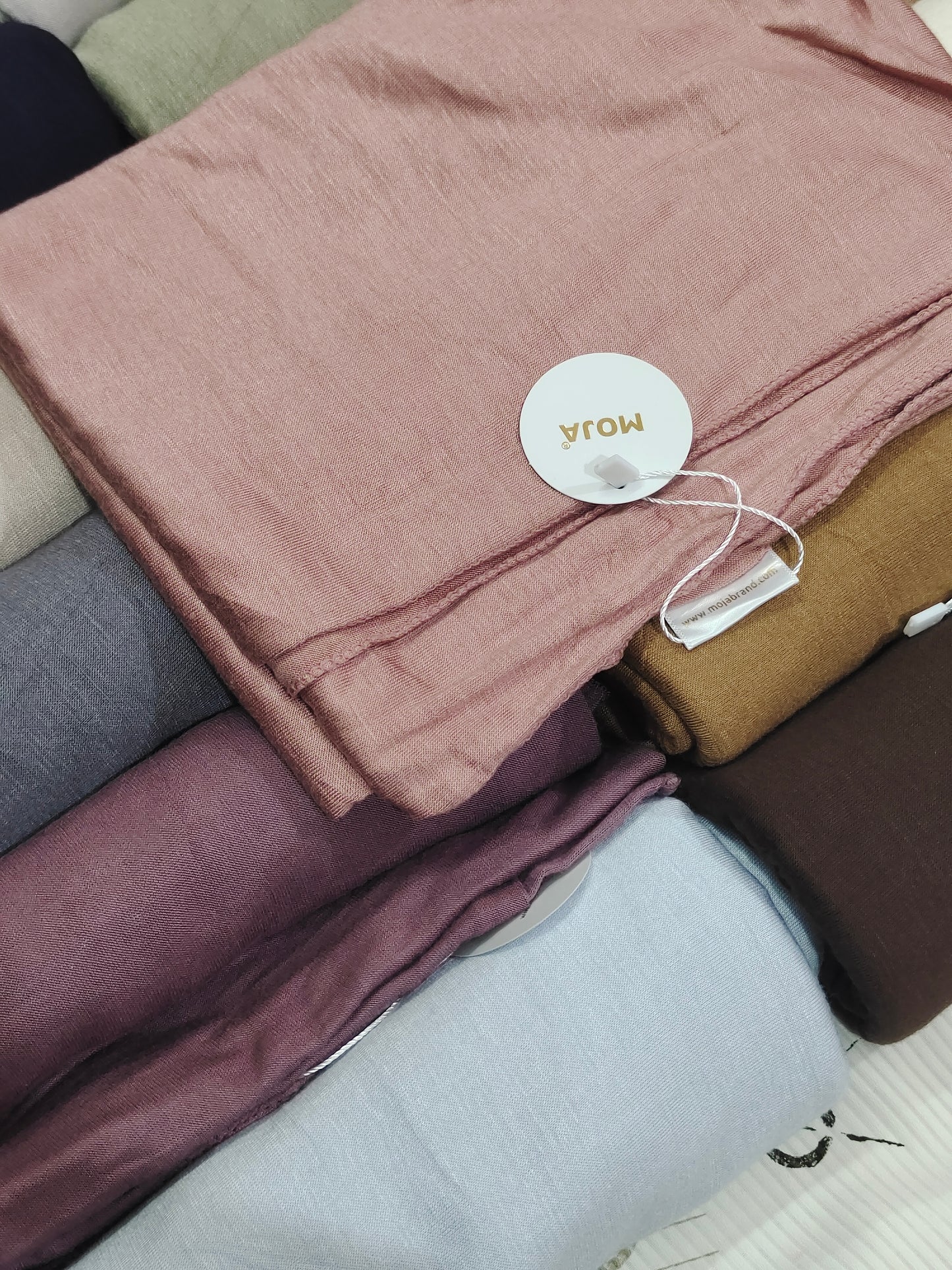 MOJA Turkey Jersey Hijab – Dusty Rose | 186 × 75 cm (1.86 m)