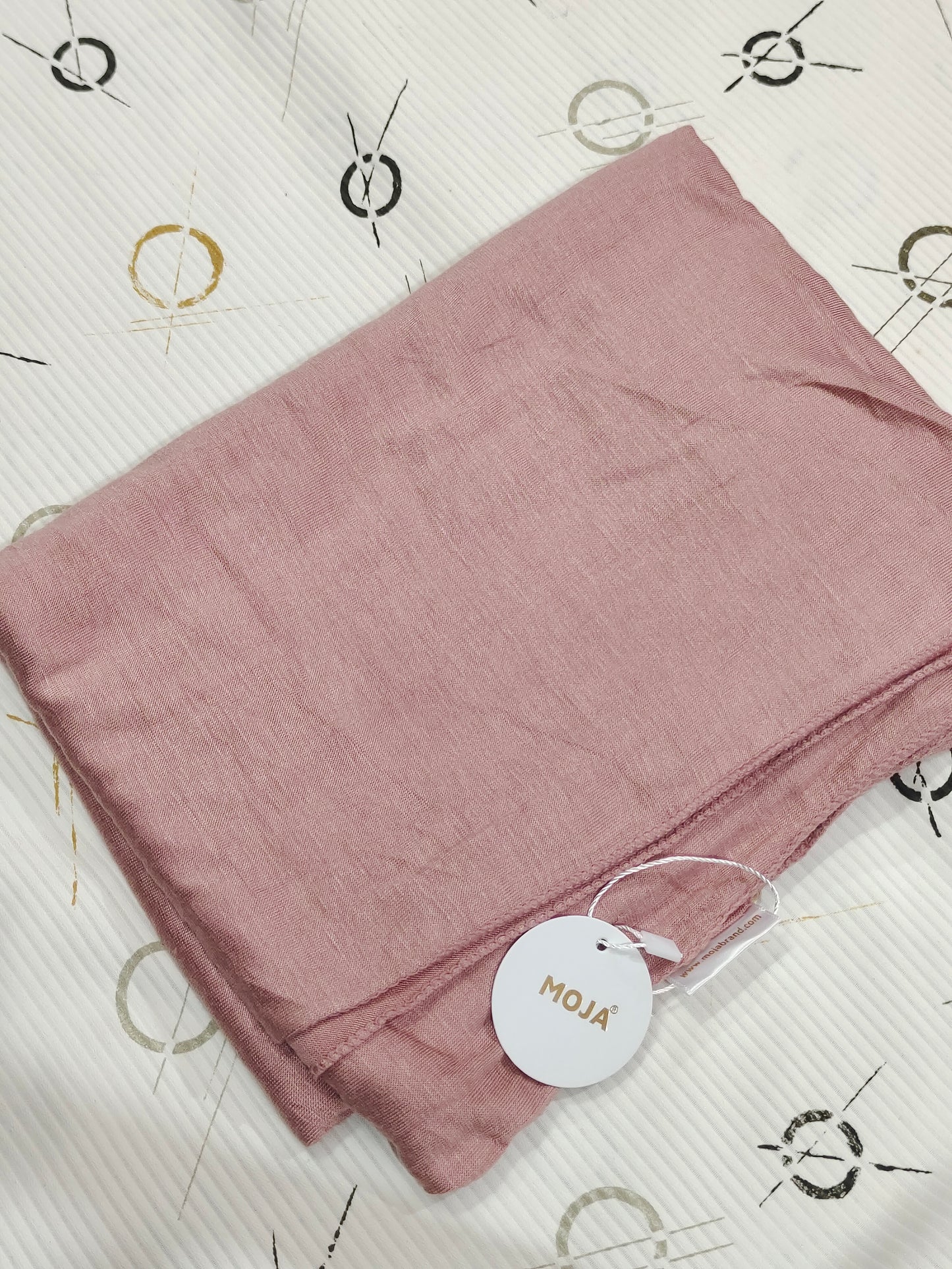 MOJA Turkey Jersey Hijab – Dusty Rose | 186 × 75 cm (1.86 m)