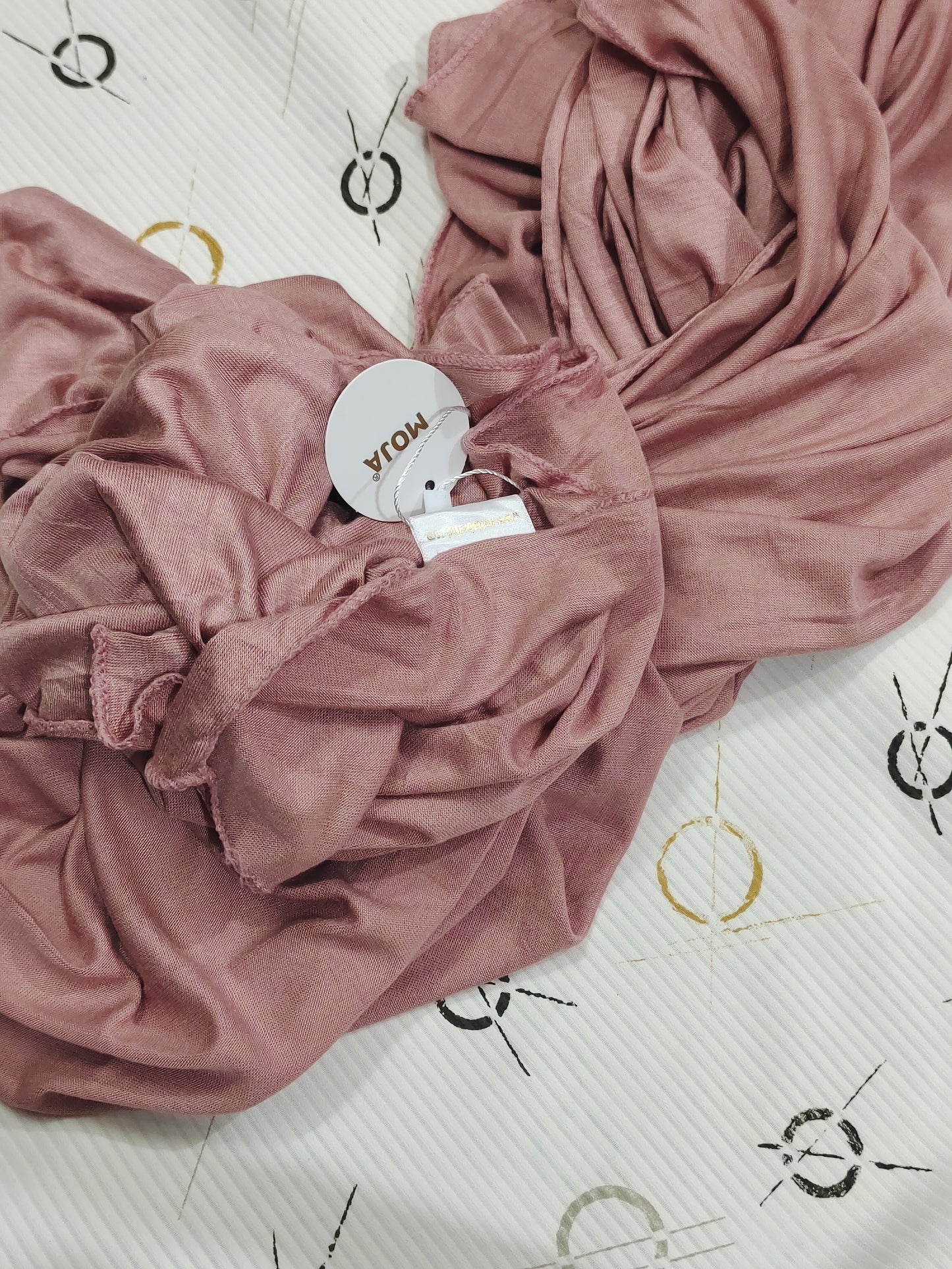 MOJA Turkey Jersey Hijab – Dusty Rose | 186 × 75 cm (1.86 m)