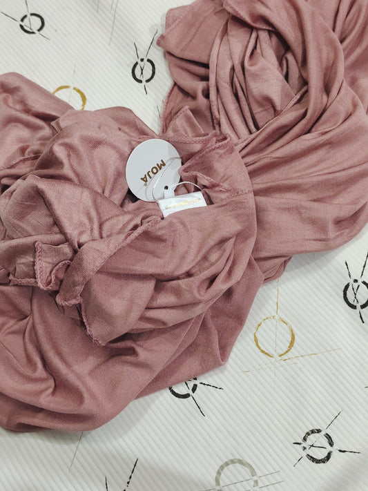 MOJA Turkey Jersey Hijab – Dusty Rose | 186 × 75 cm (1.86 m)