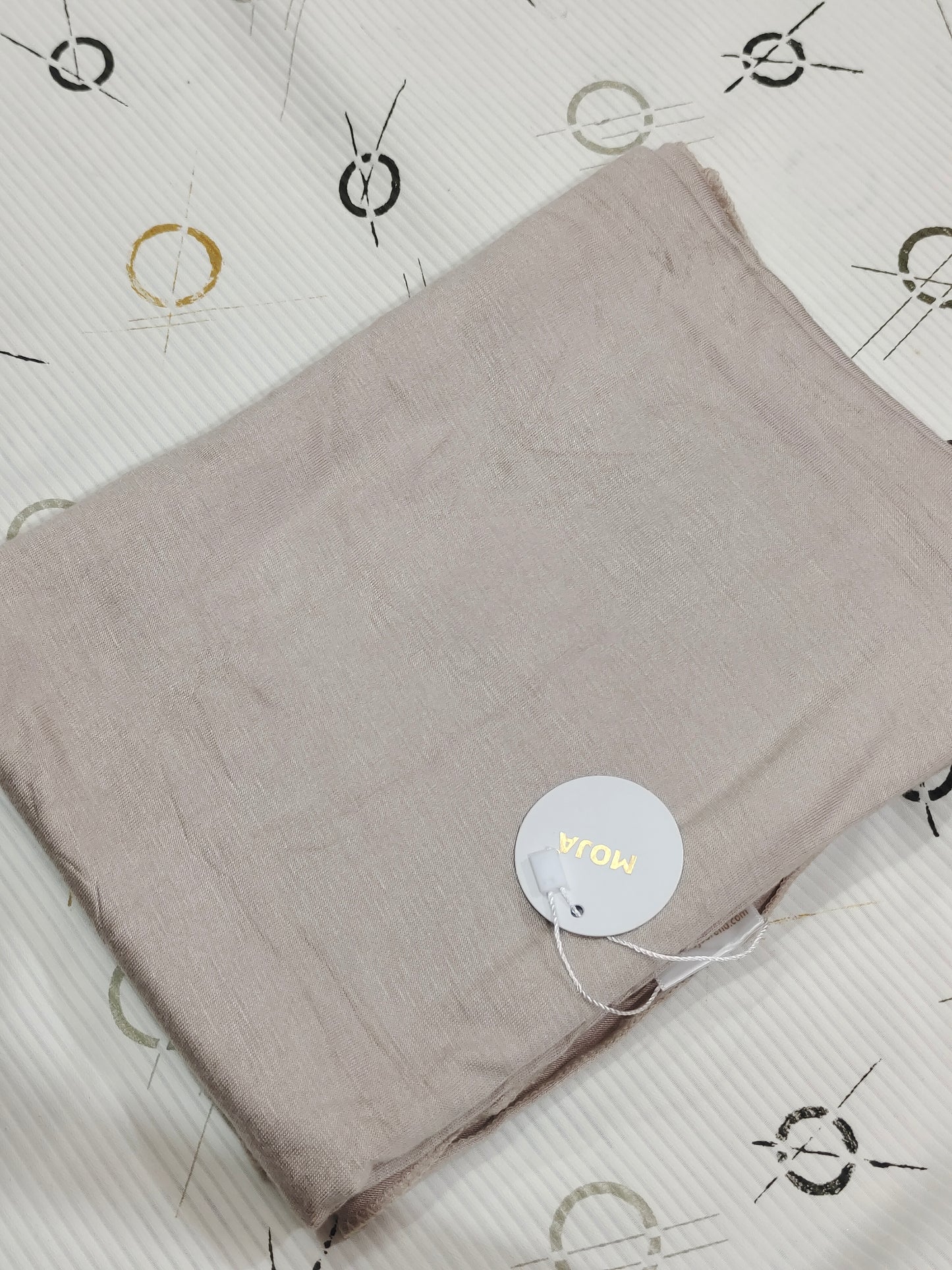 MOJA Turkey Jersey Hijab – Warm Taupe | 186 × 75 cm (1.86 m)